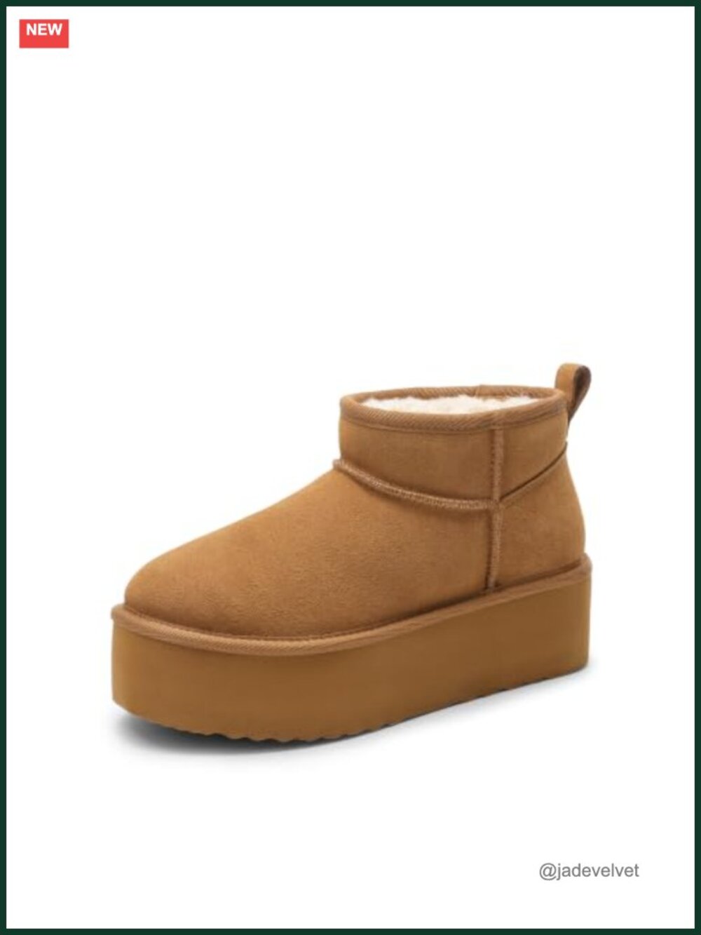 Women's Suede Faux Fur Lined Platform Snow Boot